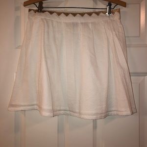 Galeries Lafayette White/Gold Skirt Size 36